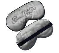 UBOHUZ 2 Pezzi Maschera for Dormire in Seta Ricamata for Gli Occhi in Morbida Benda Oscurante con Cinturino Regolabile for per Occhi Notte(Gray)