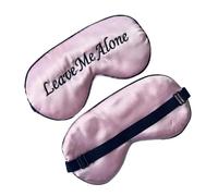 UBOHUZ 2 Pezzi Maschera for Dormire in Seta Ricamata for Gli Occhi in Morbida Benda Oscurante con Cinturino Regolabile for per Occhi Notte(Pink)