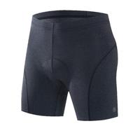 UBOHUZ 2 Pezzi Pantaloncini da Ciclismo Uomo, Biancheria Intima con Imbottitura in Spugna ad Alta Elasticità, Antiurto, Mountain Bike per Ciclismo(Black,S)