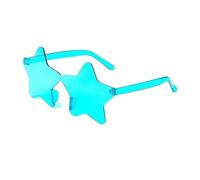 UBOHUZ 20 occhiali da sole a stella a cinque punte senza bordi, color caramella, hip-hop for esterni Per Spiaggia(Color 7)