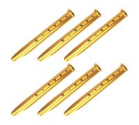 UBOHUZ 20 pz a Forma di U Sabbia Picchetti Tenda da Neve Puntate Spilli Chiodo in Lega Alluminio for La Spiaggia Tende da Campeggio All'aperto Accessori per Campeggio, Gazebo(Gold)