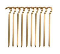 UBOHUZ 20pcs 18cm picchetti in Lega di Alluminio con Ganci da Giardino chiodo a Terra for Amaca Campeggio Guyline Tenda baldacchino doppiotetto per Campeggio, Gazebo(Golden)