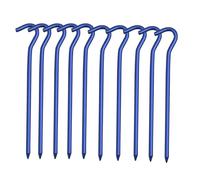 UBOHUZ 20pcs 18cm picchetti in Lega di Alluminio con Ganci da Giardino chiodo a Terra for Amaca Campeggio Guyline Tenda baldacchino doppiotetto per Campeggio, Gazebo(Blue)