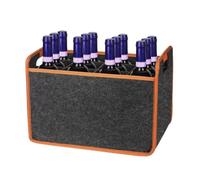 UBOHUZ 2PCS 12-Bottle Felt Wine Carrier Storage Box Travel Bag With Divider Liquor Bottle Tote With Comfort Handle Portable per Bottiglie di Vino