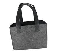 UBOHUZ 2PCS 6 Bottles Felt Wine Bottle Holder Bag Protective Grey Cube Box Foldable With Carry Handle Storage Wedding per Bottiglie di Vino