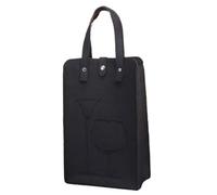 UBOHUZ 2PCS Double Bottle Felt Wine Tote Bag Heavy Duty Handheld Carrier, Wrap Storage Pouch For Beverage Packaging & Party per Bottiglie di Vino(Black)