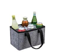 UBOHUZ 2PCS Portable 6 Compartments Wine Bottle Holder Bag With Handle Multi-Purpose Carrier Washable Tote BBQ Party per Bottiglie di Vino(9.45x6.30x6.30 in)