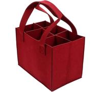 UBOHUZ 2PCS Wine Handheld Bag Red 6-Bottle Pack Storage per Bottiglie di Vino(Red)
