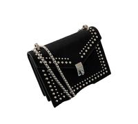 UBOHUZ Borse a tracolla in pelle semplici for le donne Borsa a con rivetti a catena piccole da donna Per Viaggi(Black)