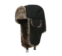 UBOHUZ Cappelli Invernali da Uomo, con paraorecchie, Caldi e Impermeabili, Aviatore, Cacciatore, Bombardiere, Protezioni for Le Orecchie per Caccia(Black)