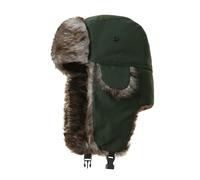 UBOHUZ Cappelli Invernali da Uomo, con paraorecchie, Caldi e Impermeabili, Aviatore, Cacciatore, Bombardiere, Protezioni for Le Orecchie per Caccia(Green)