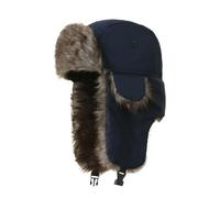 UBOHUZ Cappelli Invernali da Uomo, con paraorecchie, Caldi e Impermeabili, Aviatore, Cacciatore, Bombardiere, Protezioni for Le Orecchie per Caccia(Blue)