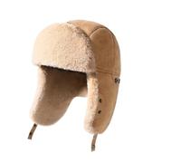 UBOHUZ Cappello Anti-Freddo Anti-Fulmine for Esterni, Protezione for Le Orecchie in Velluto Spesso, Sci Invernale con Pelliccia Integrata per Caccia(Khaki)