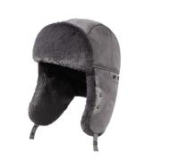 UBOHUZ Cappello Anti-Freddo Anti-Fulmine for Esterni, Protezione for Le Orecchie in Velluto Spesso, Sci Invernale con Pelliccia Integrata per Caccia(Grey)