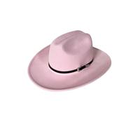 UBOHUZ Cappello da Cowboy Vintage Western for Uomo, Donna, Cowgirl, con Tesa Larga, a Cloche, Chiesa, Sombrero per Vacanza(Pink)