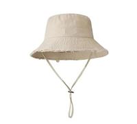 UBOHUZ Cappello Da Pescatore Pieghevole Estivo Dal Design Sfilacciato For Adolescenti Con Anti-uv Regolabile For La Famiglia Di Amici Per Escursionismo(Dark Beige)