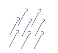 UBOHUZ Chiodo for Tenda in Lega di Alluminio da 8 Pezzi 18 Cm con Gancio Picchetti for Tende Campeggio All'aperto for Amaca A Baldacchino Accessori per Campeggio, Gazebo(Blue-8pcs)