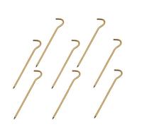 UBOHUZ Chiodo for Tenda in Lega di Alluminio da 8 Pezzi 18 Cm con Gancio Picchetti for Tende Campeggio All'aperto for Amaca A Baldacchino Accessori per Campeggio, Gazebo(Gold-8pcs)