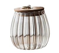 UBOHUZ Contenitore For Alimenti In Vetro Bottiglie For La Ermetico In Grani Tè Chicchi Di Caffè In Per Caramelle(Clear B)