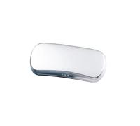UBOHUZ Custodia for occhiali in alluminio da 2 pezzi for portatile con apertura e chiusura cerniera di grande capacità Per Occhiali(Silver)