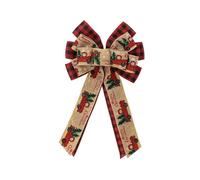 UBOHUZ Decorazioni Natalizie con Fiocco, Ornamenti Vari, Plaid Intrecciato a Mano for Puntale dell'albero di Natale, Festa in casa, for la Parte Anteriore per Ringraziamento(Color 2)