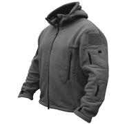 UBOHUZ Giacche in pile da uomo, cappotti lavoro, con cappuccio, safari, for attività all'aperto, calde, campeggio, pesca, escursionismo, trekking, giacche a vento Per Uomo(Color 1,L)