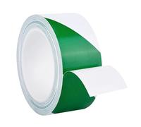 UBOHUZ Nastro di sicurezza in PVC a 2 rotoli, nastro adesivo segnalazione for pavimenti, for la marcatura cantieri edili, avvertimento impermeabile Per Segnalazione Di Pericolo(Green White,40mm)