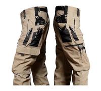 UBOHUZ Pantaloni Cargo Multitasche da Uomo, Lavoro, Primaverili, Autunnali, Impermeabili, antistrappo, Trekking, Larghi, Jogging per Escursionismo, Pesca, Sci E Campeggio(Color 5,S)