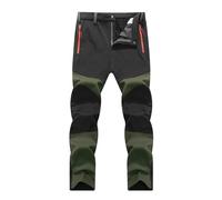 UBOHUZ Pantaloni da Trekking Antivento for Uomo, Autunnali e Invernali, Colorati, Campeggio per Escursionismo, Pesca, Sci E Campeggio(Green,L)