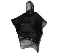 UBOHUZ Poncho da Esterno, Leggero, Caldo, Campeggio, Multiuso, indossabile, for Escursionismo, Viaggio, Zaino in Spalla, Sacco a Pelo per Escursionismo(Black)
