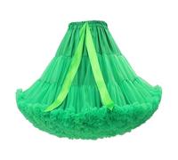 UBOHUZ Sottogonne in Tulle Morbido e gonfio da Donna, Lunghezza al Ginocchio, for Danza Classica, Stile Lolita, tutù, Sottogonna a Strati, 55 cm per Vestito Abito da Sposa(Green)