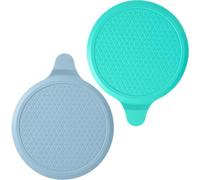 UBRAVE 2 Pezzi Tappo Per Lavabo,Tappo Per Lavello 15cm Universale, Tappo Per Vasca In Silicone,Colino Di Scarico Con Ventosa,Per Bagno, Lavanderia e Cucina, Universale(Blu/Verde)