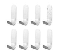 UBRAVE Ganci Adesivi, 8 Pezzi Ganci Per Asciugamano Bagno, Appendi Accappatoio Bagno In Acciaio Inox 304, Appendiabiti Da Parete Autoadesivo, Gancio Per Cucina, Bagno, Soggiorno, Argento