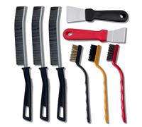UBRAVE Set Di Spazzole Per La Pulizia Da 8 Pezzi :3 Pezzo Spazzola Per Pulizia Fessure,3 Pezzo Mini Spazzole Metalliche, 2 Pezzo Raschietto Per La Pulizia Della Cappa Da Cucina,Per Cucina, Bagno