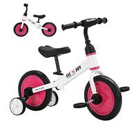 UBRAVOO Fit 'n Joy Bicicletta da Allenamento per Bambini, Bici da Equilibrio per Bambini 4 in 1 con Pedali e Ruote da Allenamento, Giocattoli da Equitazione da Trike a Bici per Ragazzi Ragazze 2-5