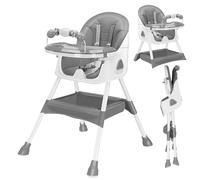 UBRAVOO Seggiolone 3 in 1 per bambini, sedie da pranzo portatili pieghevoli per bambini, seggiolone convertibile Eat & Play con piatto per la cena a doppio strato e porta-giocattoli