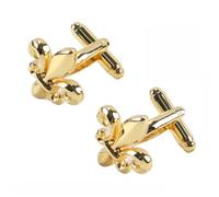 Ubric 2 gemelli in oro con giglio e fiore di giglio, classico, elegante, regalo di nozze per uomini francesi di lusso giglio