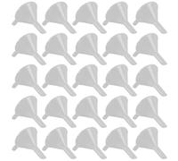 Ubric 25 piccoli imbuti in plastica per riempire bottiglie, bicchieri, profumi, polveri, oli essenziali, shampoo, sabbia, bottiglie di laboratorio artistico