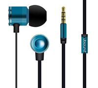 UBSOUND Fighter PRO HD Blu Cuffie Auricolari In-Ear Alluminio con Microfono e Jack standard 3,5mm Cavo Piatto Antinodi per Smartphone Iphone PC Game Tablet Mp3 Garanzia 2 anni