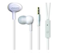 UBSOUND Smarter PRO Cuffie Auricolari In-Ear Ergonomiche con Microfono e Telecomando, Jack 3,5mm, Bianco, Cavo Antinodi, Leggere Satinate per Smartphone iPhone Game PC, Garanzia 2 Anni