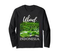 Ubud Bali Indonesia Souvenir Yoga Meditazione Risaie Maglia a Manica