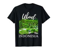 Ubud Bali Indonesia Souvenir Yoga Meditazione Risaie Maglietta