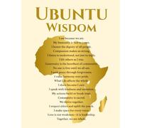 Ubuntu Wisdom Notebook - Teachings of Compassion, Connection, and Community, 8.5 x 11 College Ruled Journal with African Philosophy and Continent Cover Design