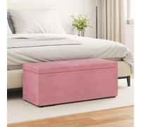UBVNFGMK Sgabello senza schienale rosa, 101 x 41 x 40 cm, in velluto e legno, moderno sgabello imbottito con cuscino morbido e gambe stabili, ideale come sgabello decorativo