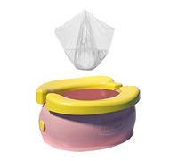 UBVV, vasino da viaggio, portatile, pieghevole, riutilizzabile, a banana, da viaggio, con 20 vasini usa e getta, rosa