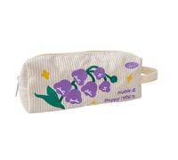 Ubxvamm Astuccio per matite di grande capacità, grazioso astuccio per cancelleria, in velluto a coste, borsa per trucchi, organizer da scrivania per studenti