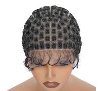 UCABEWEL Cuffia per parrucca con doppio pizzo all'uncinetto, con nodi naturali e capelli di bambino, facile da realizzare per realizzare parrucche, cuffia intrecciata in pizzo traspirante per trecce