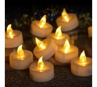 UCAMP 39 Pcs Candele a LED,Candele Flickering Flameless,Lumini LED,Luci tealight durevoli, Luce Calda Senza Fiamme con Batterie,per matrimoni, vacanze, feste, decorazioni per la casa