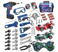 UCAMP 95 Pezzi Cassetta Attrezzi Bambini,Set di Attrezzi per Bambini,Attrezzi Giocattolo con Trapano Elettrico,Attrezzi Lavoro Regalo di Natale per Bambini Ragazzo Ragazza 3 4 5 6 7 Anni