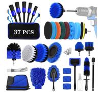 UCAMP Kit Pulizia Auto,Kit Lavaggio Auto,Kit Pulizia Auto da 37 Pezzi per Intern
